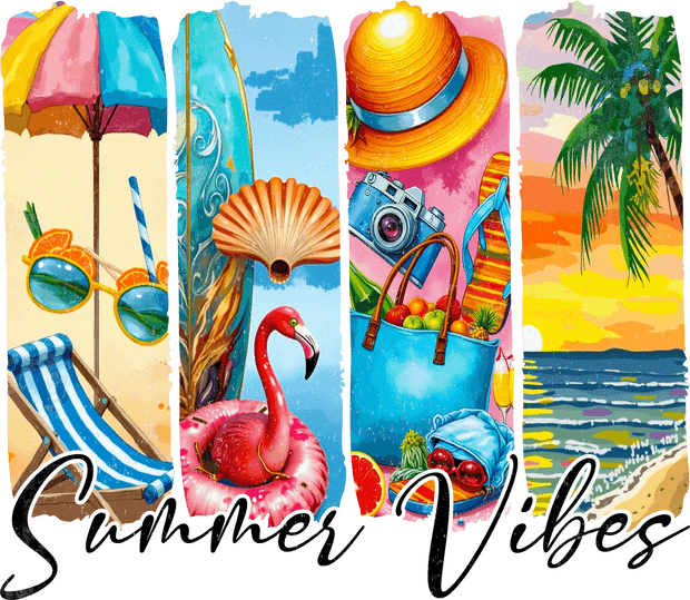 Summer Vibes Brush Strokes DTF (direct-to-film) Transfer