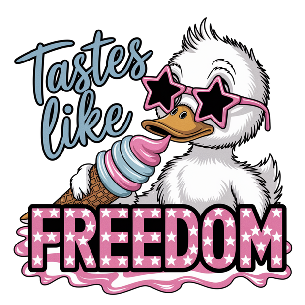 TASTES LIKE FREEDOM CARTOON DTF (direct-to-film) Transfer