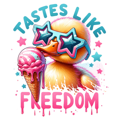 TASTES LIKE FREEDOM DUCKLING WATERCOLOR DTF (direct-to-film) Transfer