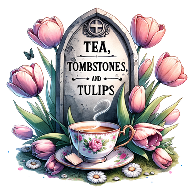 TEA TOMBSTONES AND TULIPS DTF (direct-to-film) Transfer