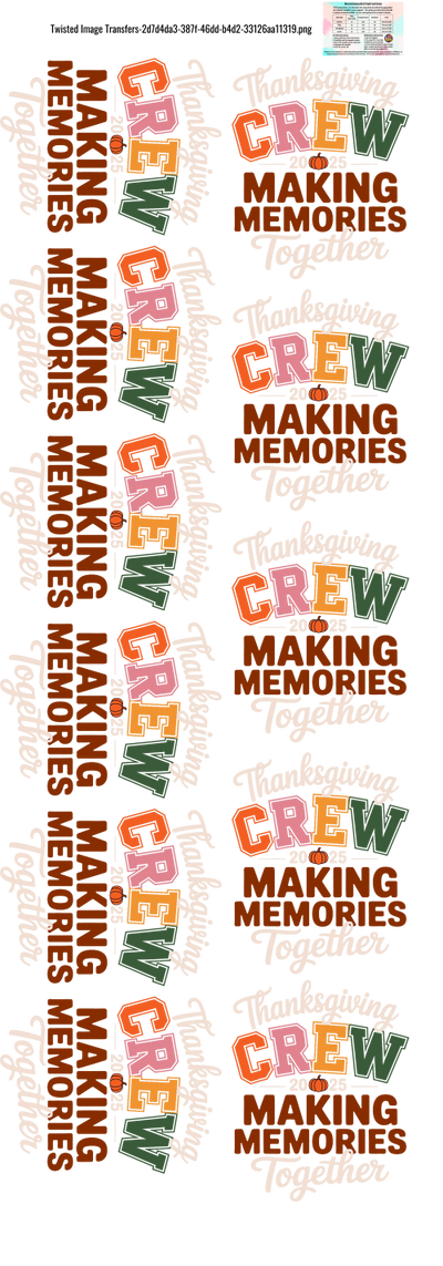 Thanksgiving Crew 2025 60x22" DTF Ready to Ship Gang Sheet
