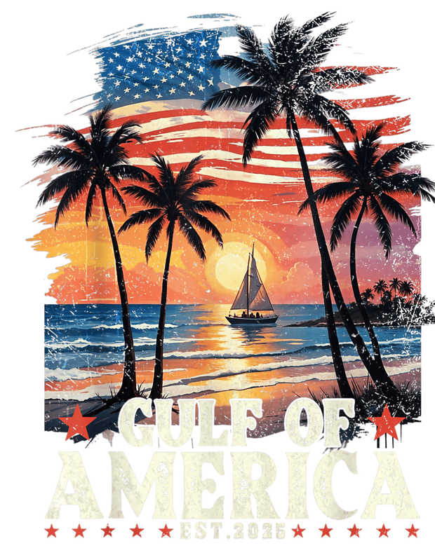 Tall Palms Flag & Beach Gulf of America DTF (direct-to-film) Transfer