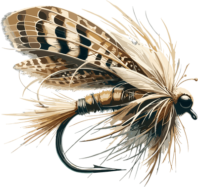 Tan Color Fly Fishing Lure DTF (direct-to-film) Transfer