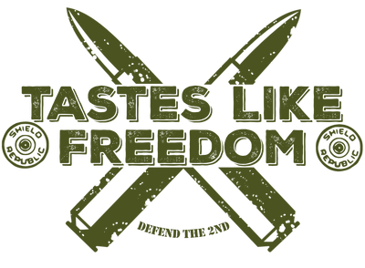 Tastes Like Freedom In Army Green Font 5 DTF (direct-to-film) Transfer