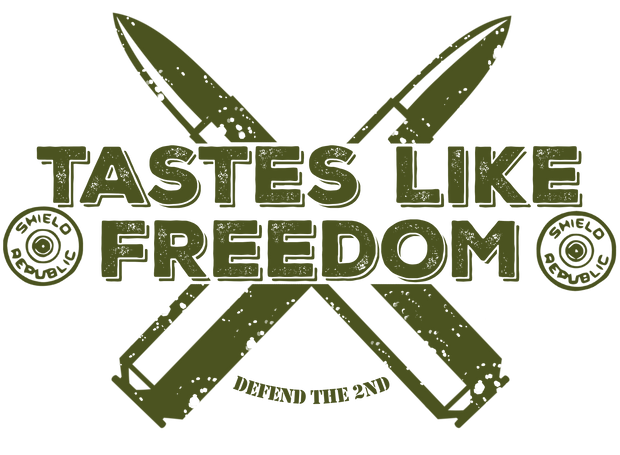 Tastes Like Freedom In Army Green Font 5 DTF (direct-to-film) Transfer