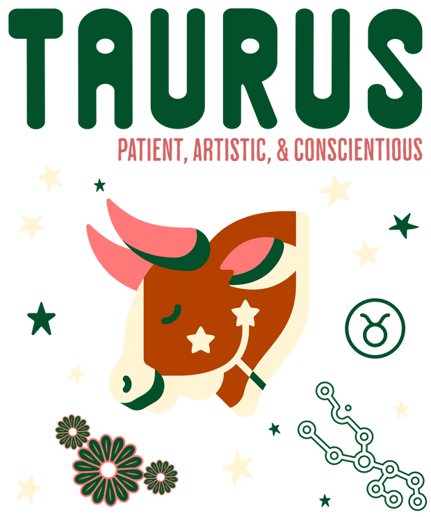 Taurus Patient Artistic & Conscientious DTF (direct-to-film) Transfer
