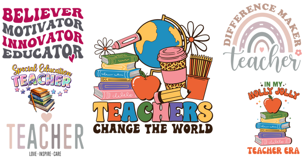 Teachers Change the World 16oz UV DTF Libby Wrap