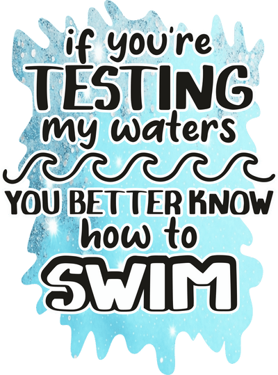 Testing my Waters Blue Color Drip DTF (direct-to-film) Transfer