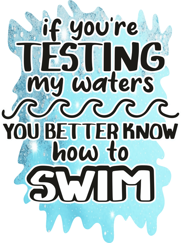 Testing my Waters Blue Color Drip DTF (direct-to-film) Transfer