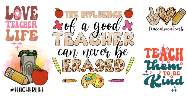 The Influence of a Teacher 16oz UV DTF Libby Wrap