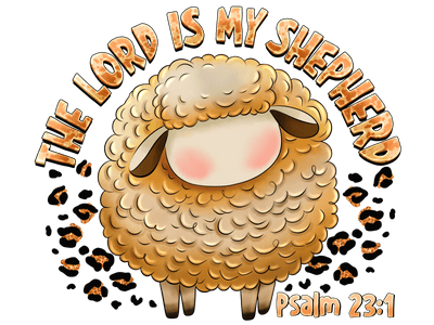 The Lord is my Shepherd Sheep DTF (direct-to-film) Transfer