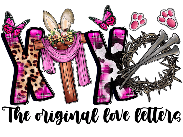 The Original Love Letters Purple Butterflies DTF (direct-to-film) Transfer