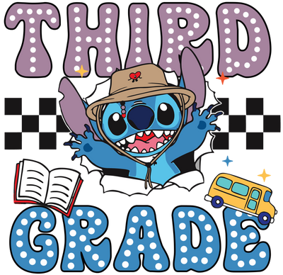 Third Grade Stitch & Bus DTF (direct-to-film) Transfer