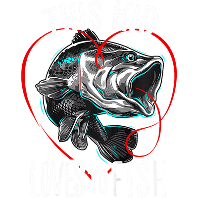 This Kid Fish in Heart DTF (direct-to-film) Transfer