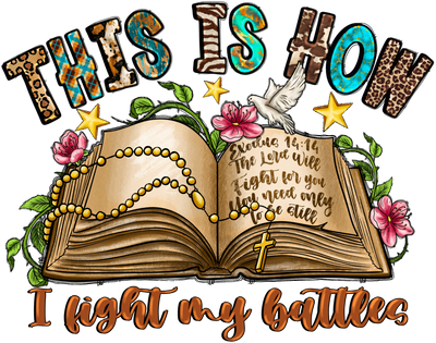 This is How I Fight Bible DTF (direct-to-film) Transfer