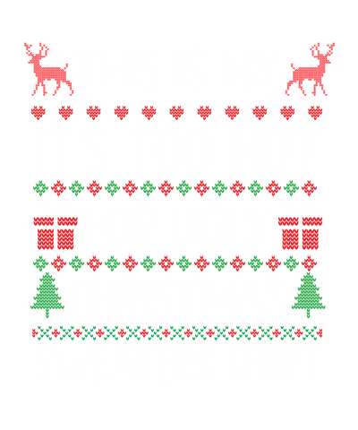 Too Hot Ugly Sweater Christmas Trees & Reindeer DTF (direct-to-film) Transfer