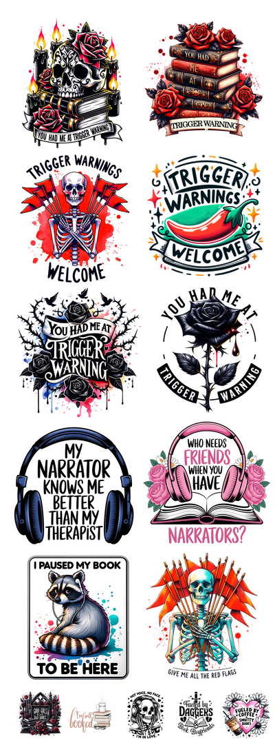 Trigger Warning 60x22" DTF Ready to Ship Gang Sheet