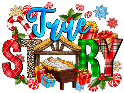 True Story Candy Canes DTF (direct-to-film) Transfer