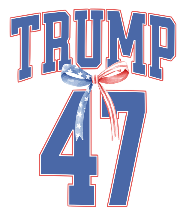 Trump 47 USA Bow DTF (direct-to-film) Transfer