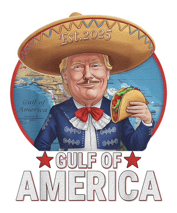 Trump Eating Gulf of America Est 2025 DTF (direct-to-film) Transfer