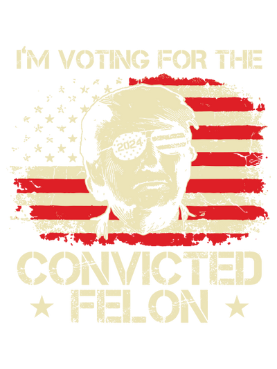 Trump Convicted Felon with Flag DTF (direct-to-film) Transfer