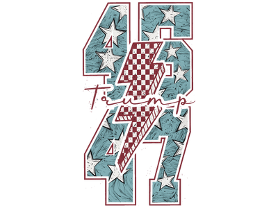 Trump Lightning Bolt DTF (direct-to-film) Transfer