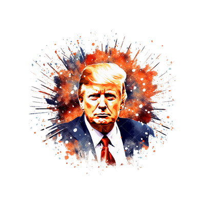 Trump Paint Splatter DTF (direct-to-film) Transfer