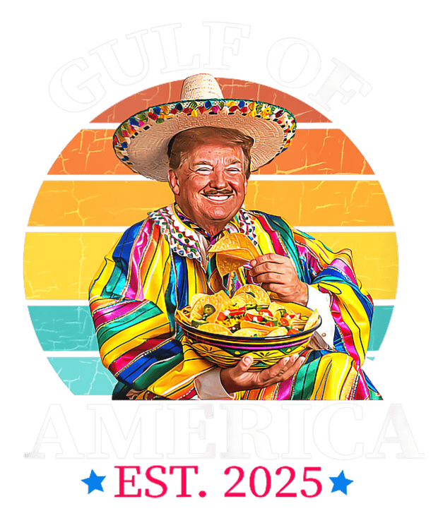Trump Wearing Rainbow Colors Est 2025 Gulf of America DTF (direct-to-film) Transfer