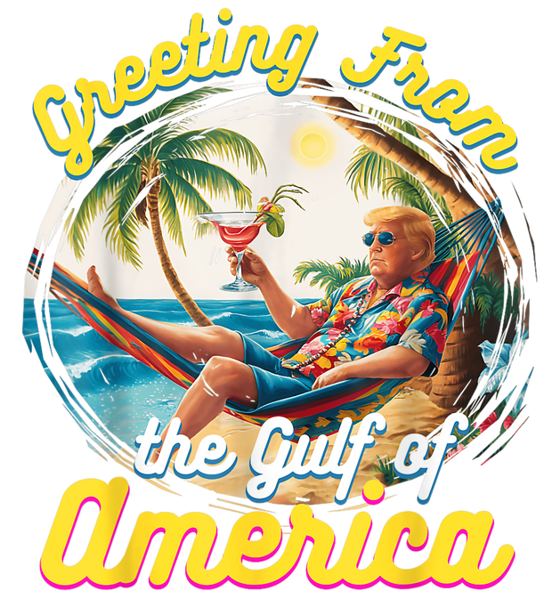 Trump in Hammock Gulf of America DTF (direct-to-film) Transfer