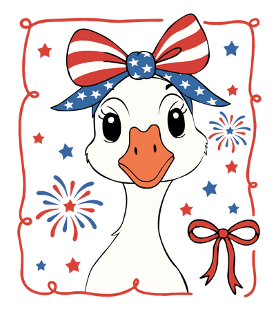 USA Bow DTF (direct-to-film) Transfer