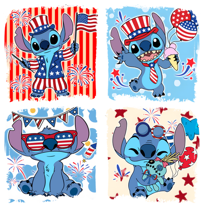 USA Character Stitch DTF (direct-to-film) Transfer
