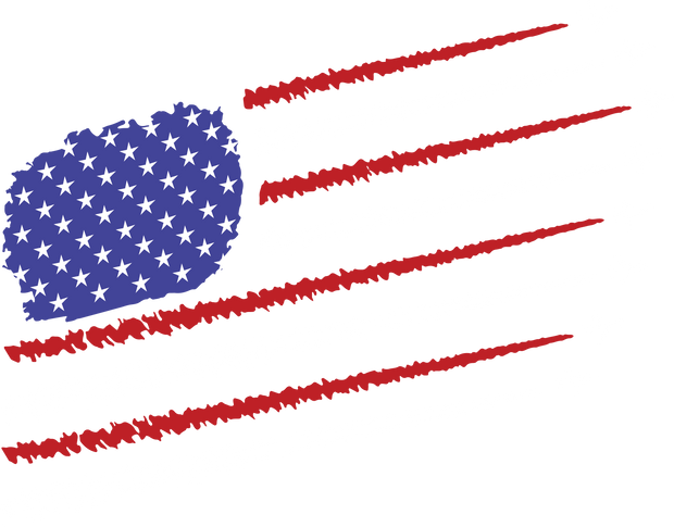 USA Flag Jet Smoke DTF (direct-to-film) Transfer