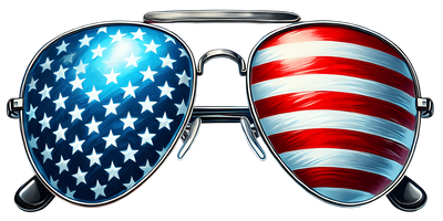 USA Glasses DTF (direct-to-film) Transfer