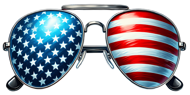 USA Glasses DTF (direct-to-film) Transfer