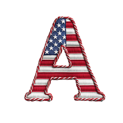 USA Letter A DTF (direct-to-film) Transfer