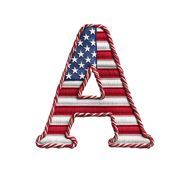 USA Letter A DTF (direct-to-film) Transfer