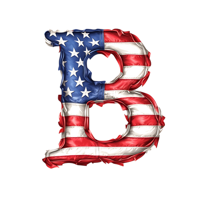 USA Letter B DTF (direct-to-film) Transfer