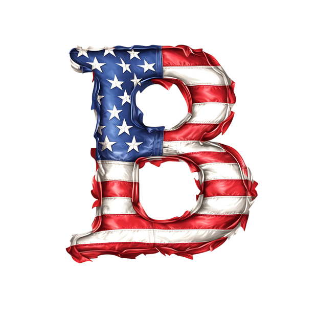 USA Letter B DTF (direct-to-film) Transfer