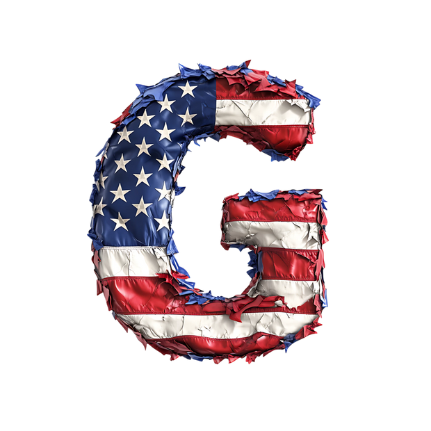 USA Letter G DTF (direct-to-film) Transfer