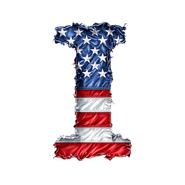 USA Letter I DTF (direct-to-film) Transfer