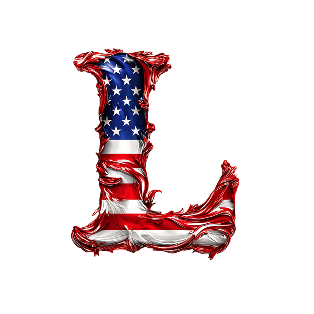 USA Letter L DTF (direct-to-film) Transfer