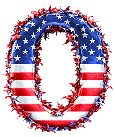 USA Letter O DTF (direct-to-film) Transfer