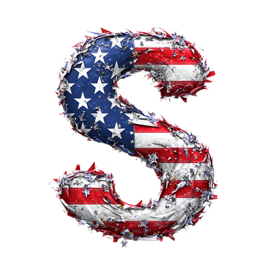 USA Letter S DTF (direct-to-film) Transfer