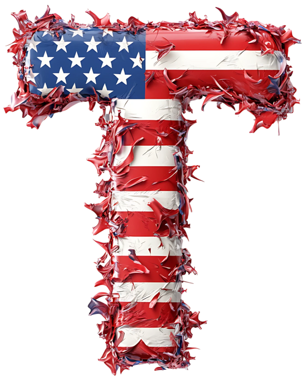 USA Letter T DTF (direct-to-film) Transfer