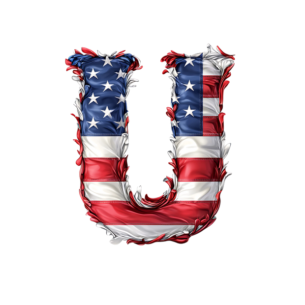 USA Letter U DTF (direct-to-film) Transfer