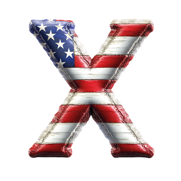 USA Letter X DTF (direct-to-film) Transfer