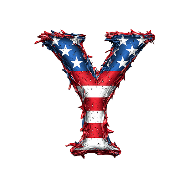 USA Letter Y DTF (direct-to-film) Transfer