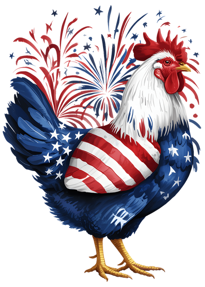 USA Rooster DTF (direct-to-film) Transfer