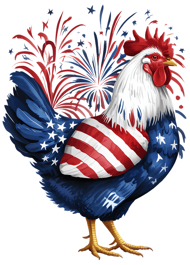 USA Rooster DTF (direct-to-film) Transfer