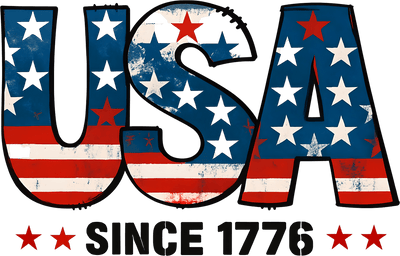 USA Since 1776 Stars & Stripes DTF (direct-to-film) Transfer
